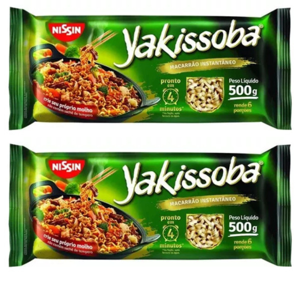 Macarrão Instantâneo Nissin Yakissoba Pacote com 500g