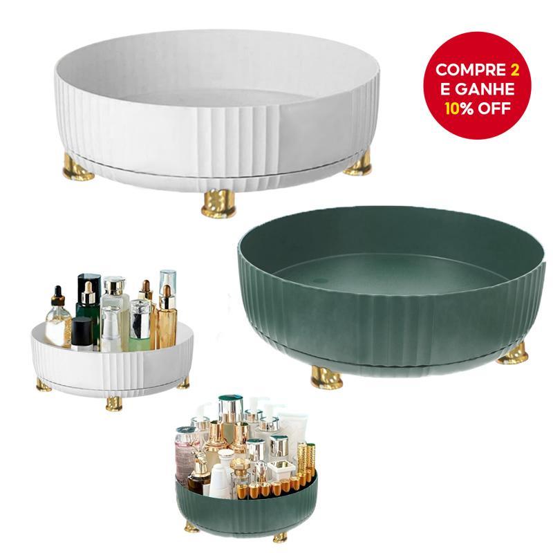  Cosméticos Prateleira Giratória Caixa de Armazenamento de Temperos de Mesa Plástico Plataforma Giratória Circular