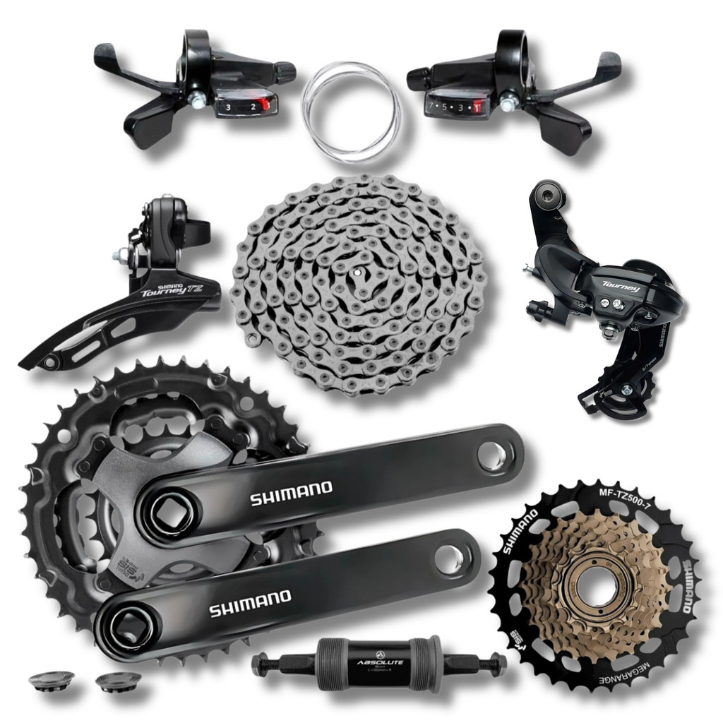 Kit Cambio 21v Marchas Shimano Original Completo Pedivela Catraca Alavanca Rapid fire Aro 26 Aro 29