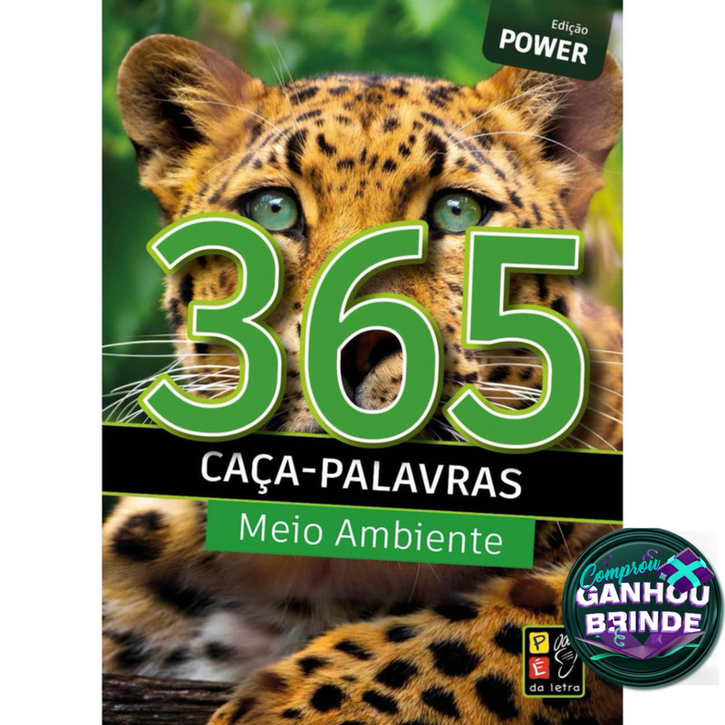 Livro Caça Palavras Power Meio Ambiente Pé da Letra Crianças Filhos Infantil Desenho