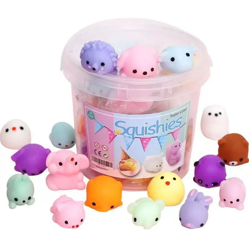 KIT 60 Squishy Bichinho Macio Fofo de Apertar Anti Stress Mochi De Brincar Pop It Fidget em Oferta na Shopee