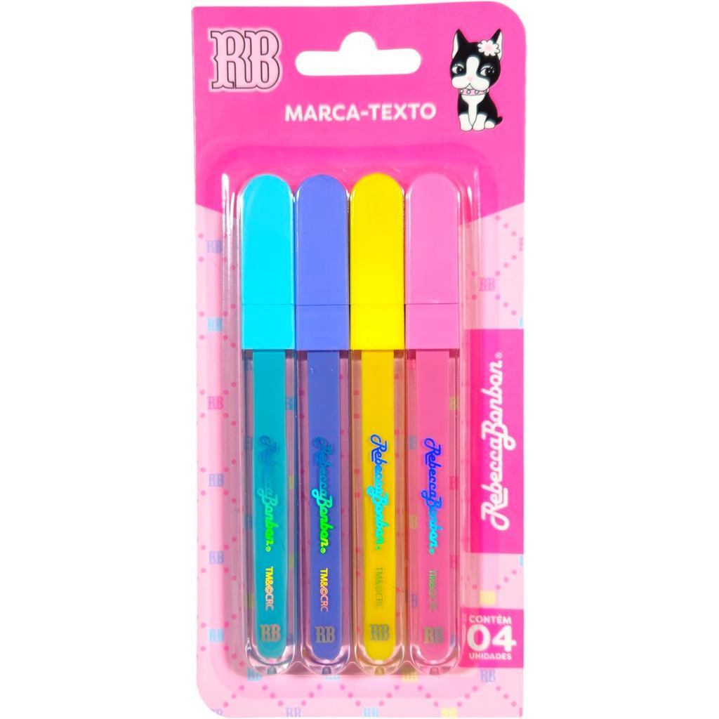 Rebecca Bonbon Marca Texto, Conjunto com 4 Cores