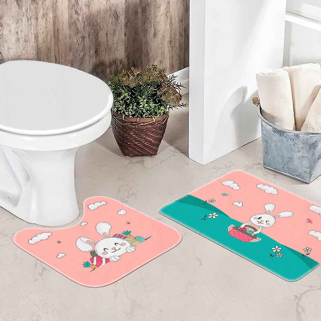 Kit Tapetes Banheiro Decorativo Páscoa – Antiderrapante e Confortável em Oferta na Shopee