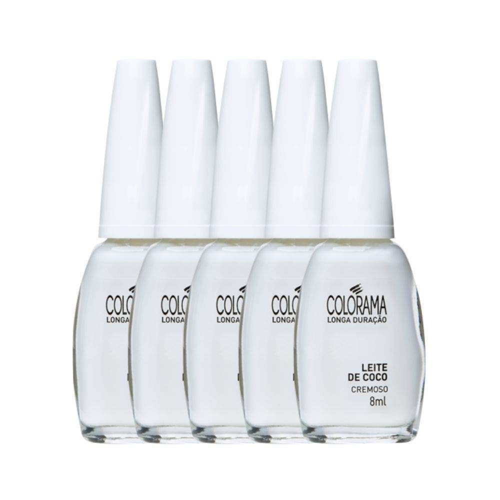 Kit Esmalte Colorama Cremoso Leite De Coco (5 Unidades) em Oferta na Shopee