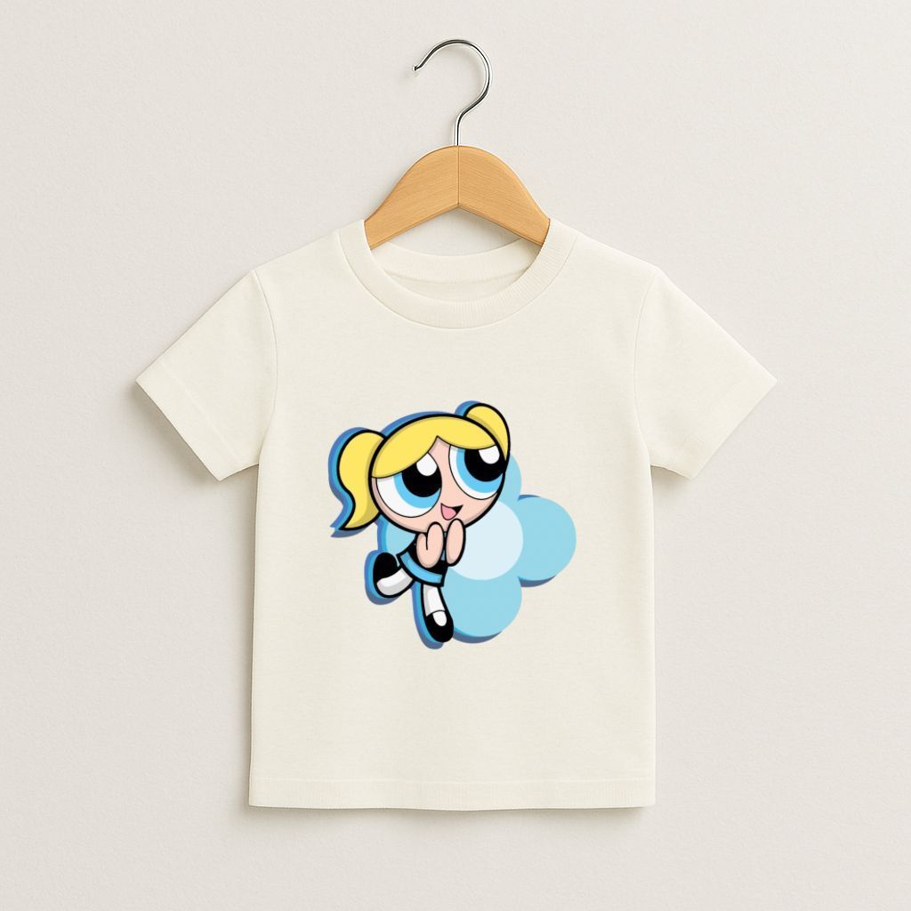 Blusa Infantil Algodão Unissex Manga Curta Malha Premium Estampada Lindinha Meninas Super Poderosas