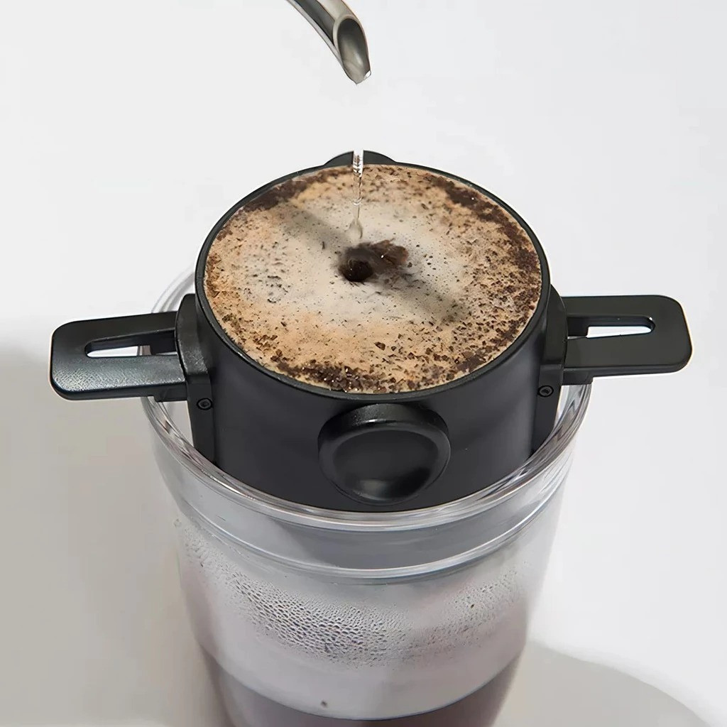 Mini Filtro Coador Café Reutilizável Portátil Suporte Dobrável Garrafa Cafeteira Processa Bebida