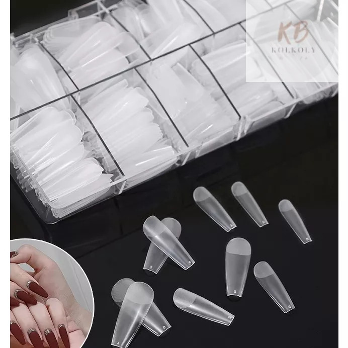 Kit 504 Peças e 12 tamanhos Caixa Soft Gel Alongamento Americano Nail Designer Pronto Entrega