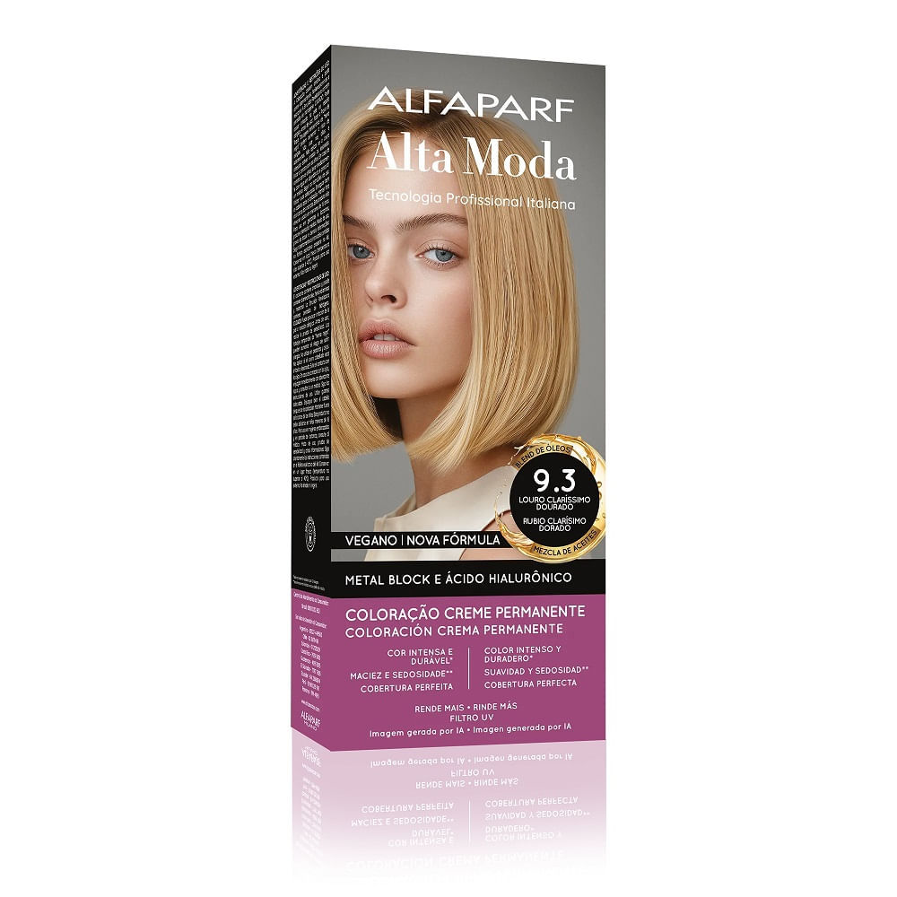 Tintura Capilar Alta Moda Cor 9.3 Louro Clarissimo Dourado 150g