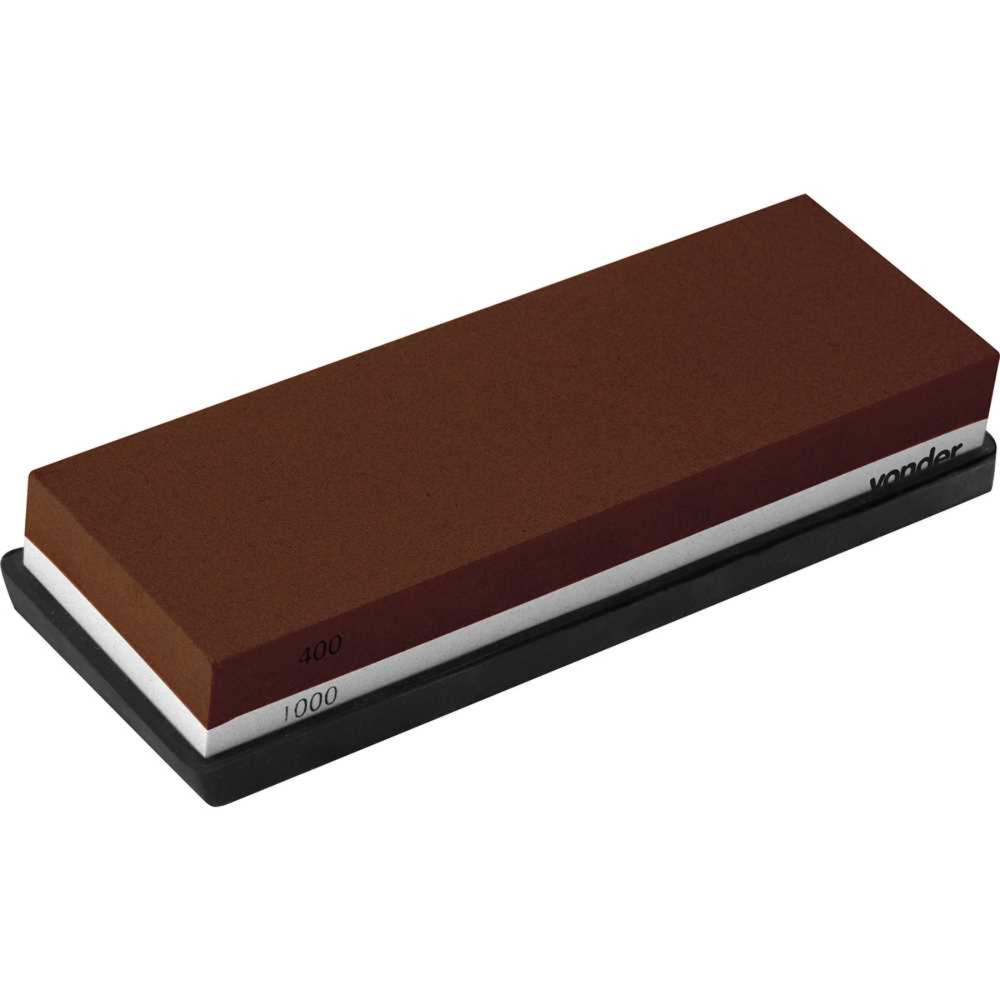 Pedra Para Afiar Facas 6" Dupla Face Retangular Vonder Plus