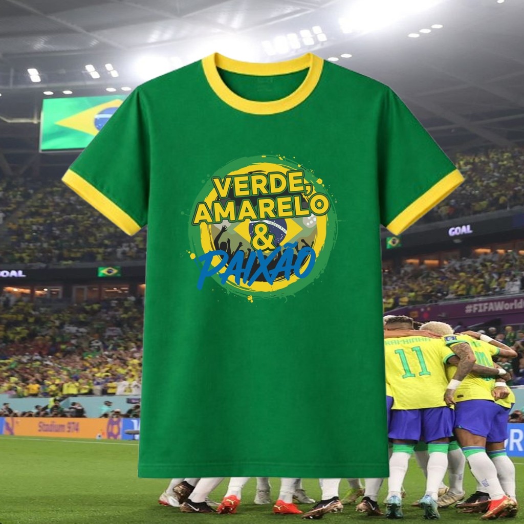 camisa camiseta brasil brasileiro paixao futebol copa do mundo hexa