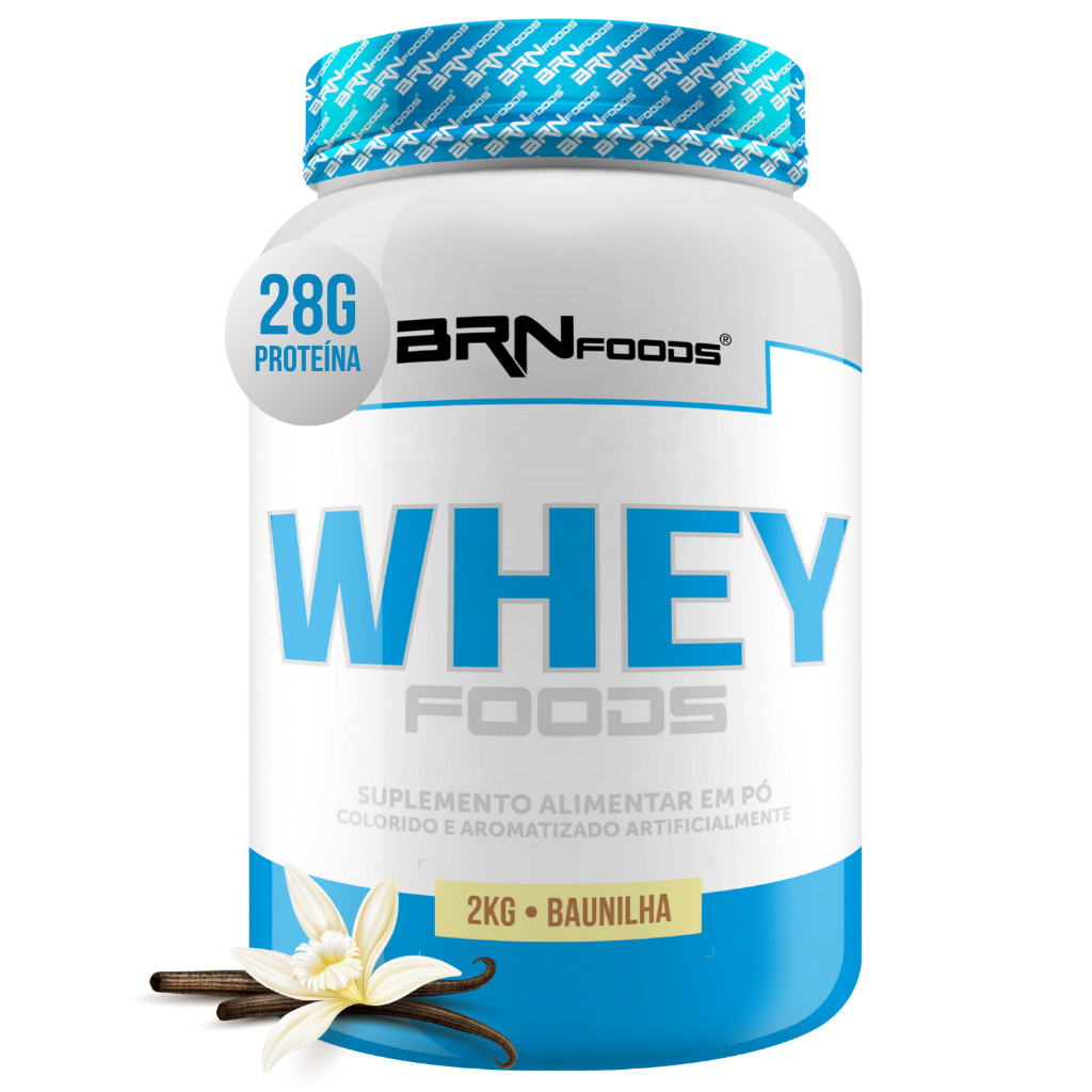 Whey Protein Foods 2kg - Suplemento em Pó para Definição e Performance - BRN Foods
