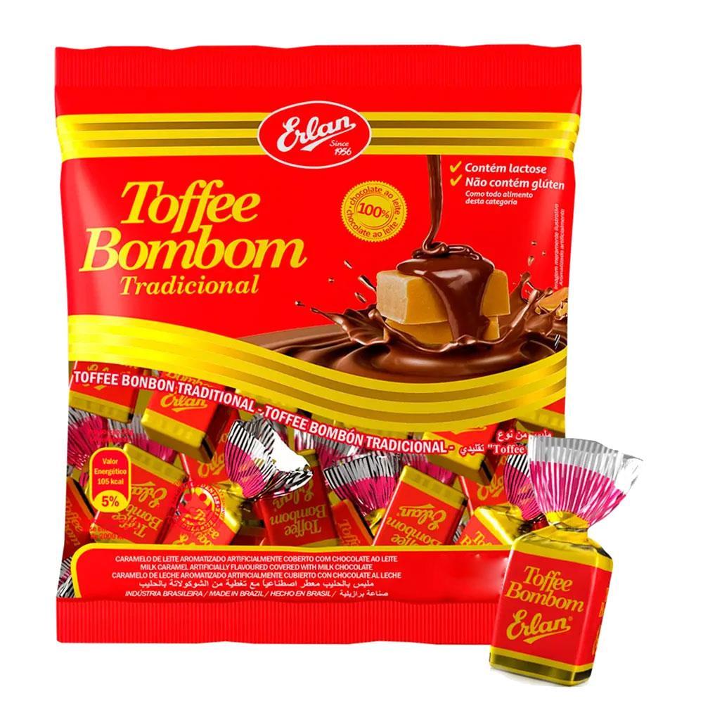 Balas Toffee Bombom Tradicional Erlan 100g em Oferta na Shopee