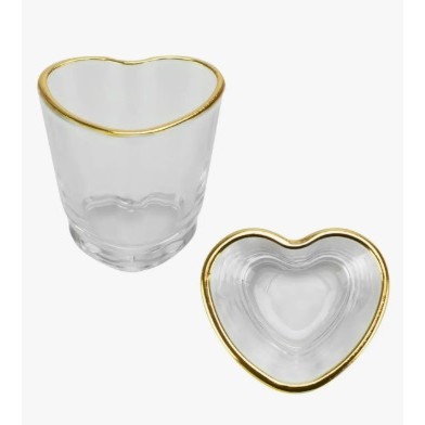 Par de Copos para Shot Drinks Formato Coração 50ML