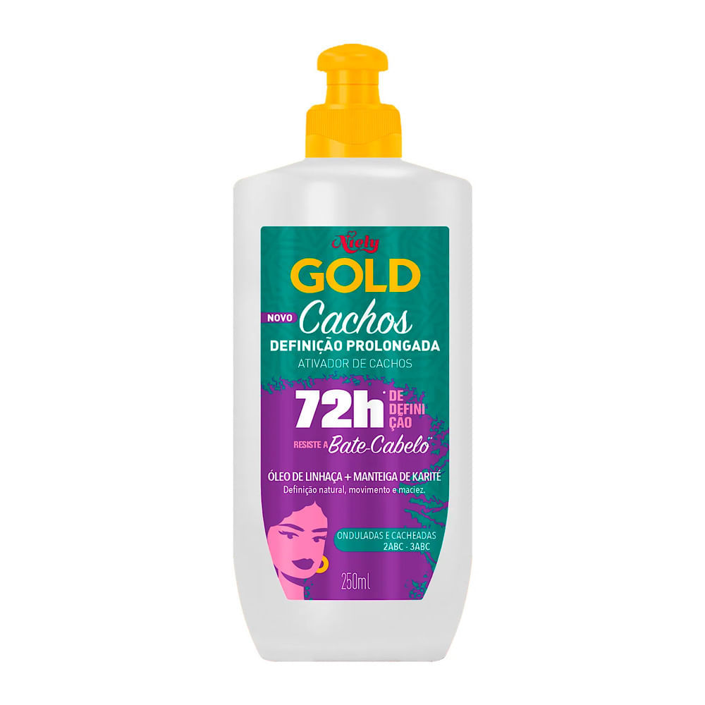 Ativador de Cachos Niely Gold Definição Prolongada 250ml em Oferta na Shopee