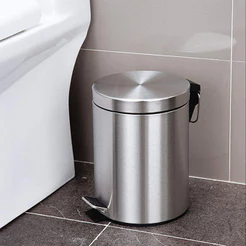 Lixeira Inox 5 Litros Cozinha Banheiro Escritório Cesto