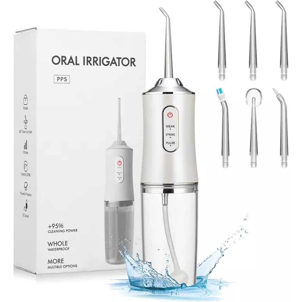Irrigador Oral Jato de Água Dental Water Flosser Bucal Recarregável Portátil Profissional Sem Fio em Oferta na Shopee