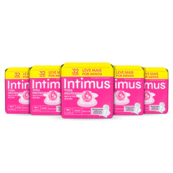Kit 5 - Absorvente Intimus Toda Protegida Dia Suave Com abas - 32 un