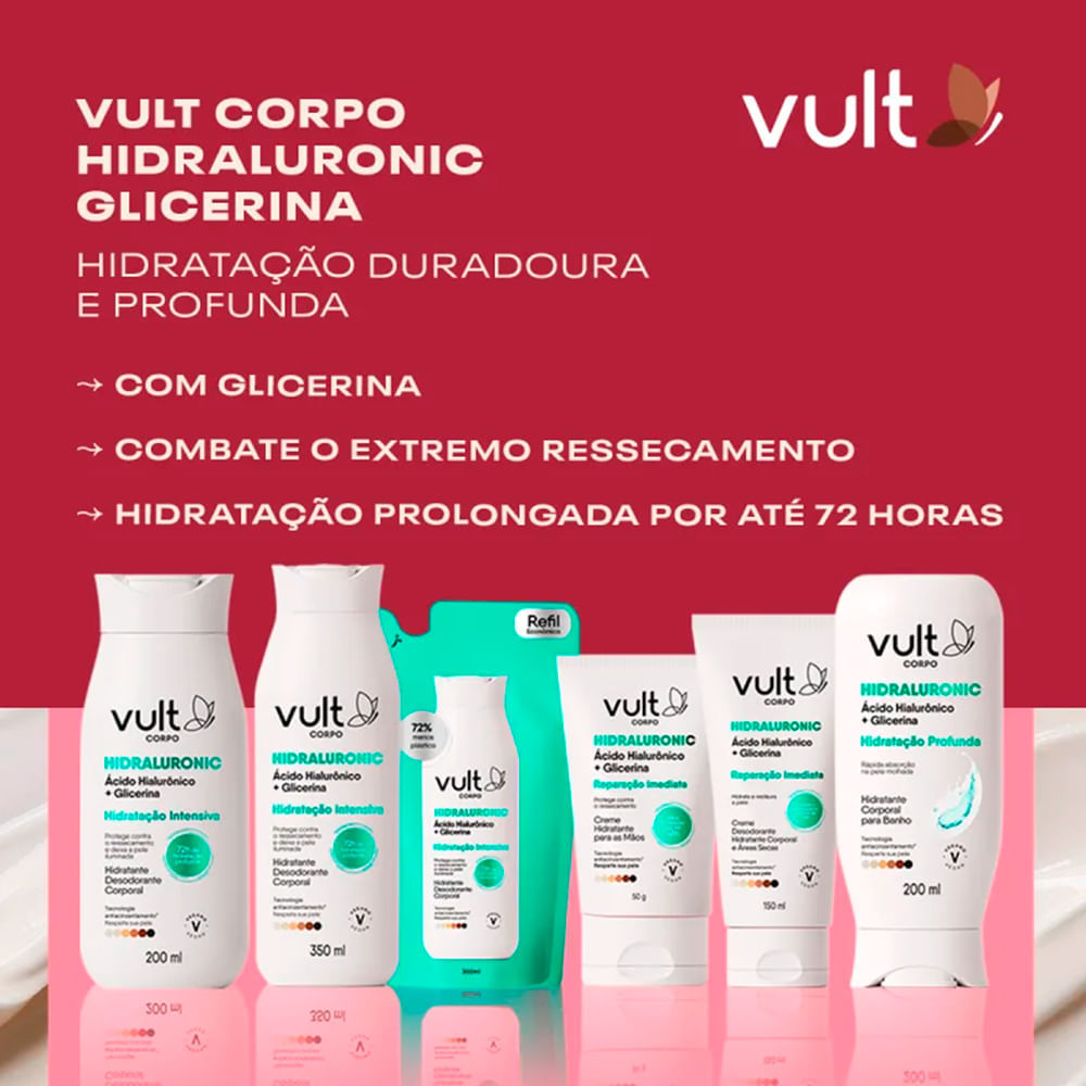 Hidratante Corporal Vult Hidraluronic Nutrição Intensiva 350ml em Oferta na Shopee