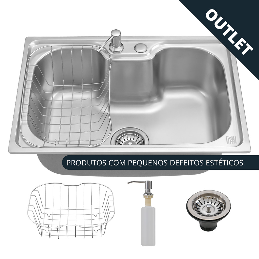 Cuba Cozinha Gourmet Inox C/ Acessórios - Pequenos Defeitos em Oferta na Shopee
