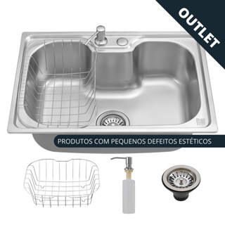 Cuba Cozinha Gourmet Inox C/ Acessórios - Pequenos Defeitos em Oferta na Shopee