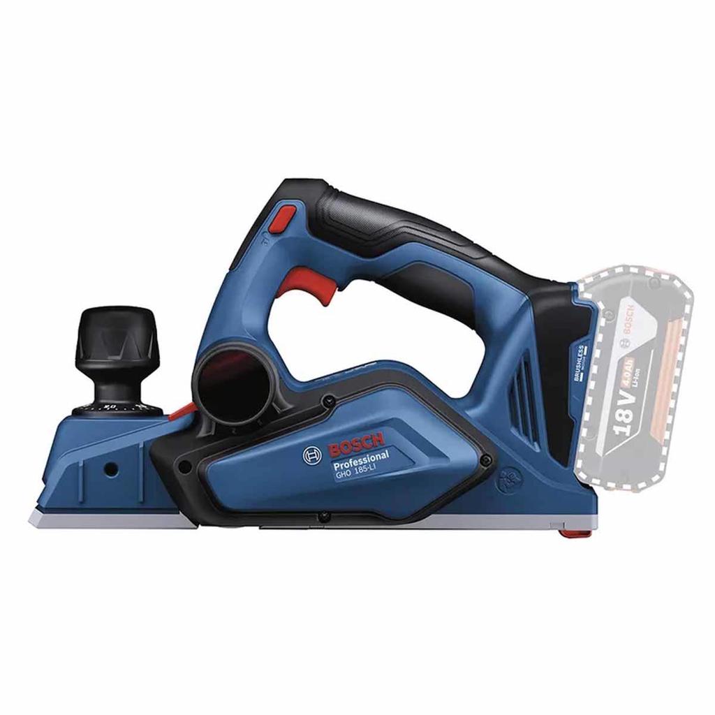 Plaina Industrial 18V GHO 185 LI Com 2 Baterias e Carregador - Bosch · foto 2