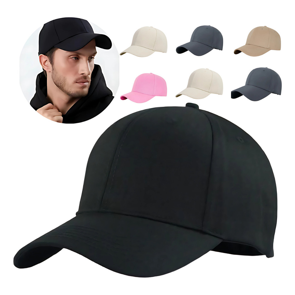Boné Aba Curva Liso Básico Ajuste Unissex Masculino Baseball