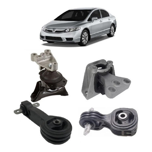 Kit 4 Coxins Motor Automático New Civic 1.8 16v 2007 A 2011 em Oferta na Shopee
