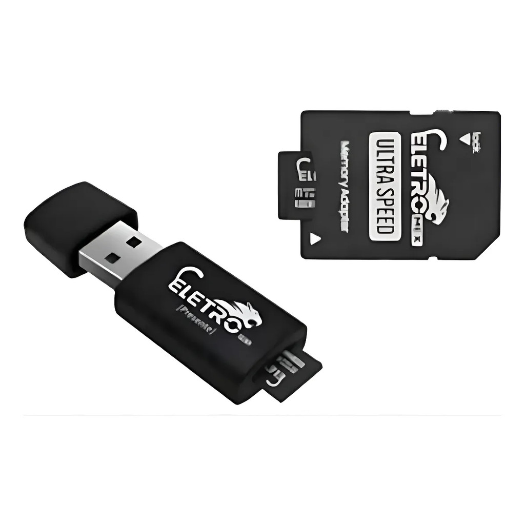 Pendrive 4gb + Cartão De Memória + adaptador para Smartphone E Tablet- Sd Card Eletromex