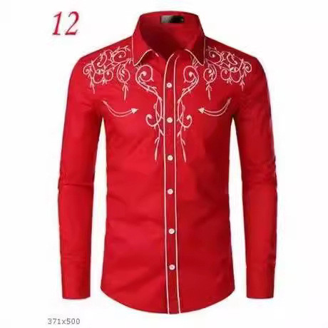 Nova camisa de manga comprida masculina Retro Casual luz moda padrão camisa topo 2025 estilo quente masculino
