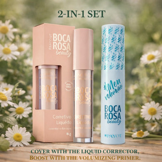 Kit Boca Rosa Corretivo Máscara para Cílios