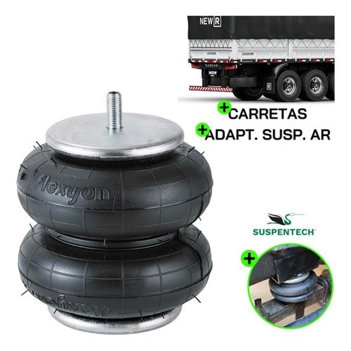 Bolsa Ar Suspensão Eixo Carreta Randon / Guerra / Volvo / Rhodoss / Noma (212100278 ST852)