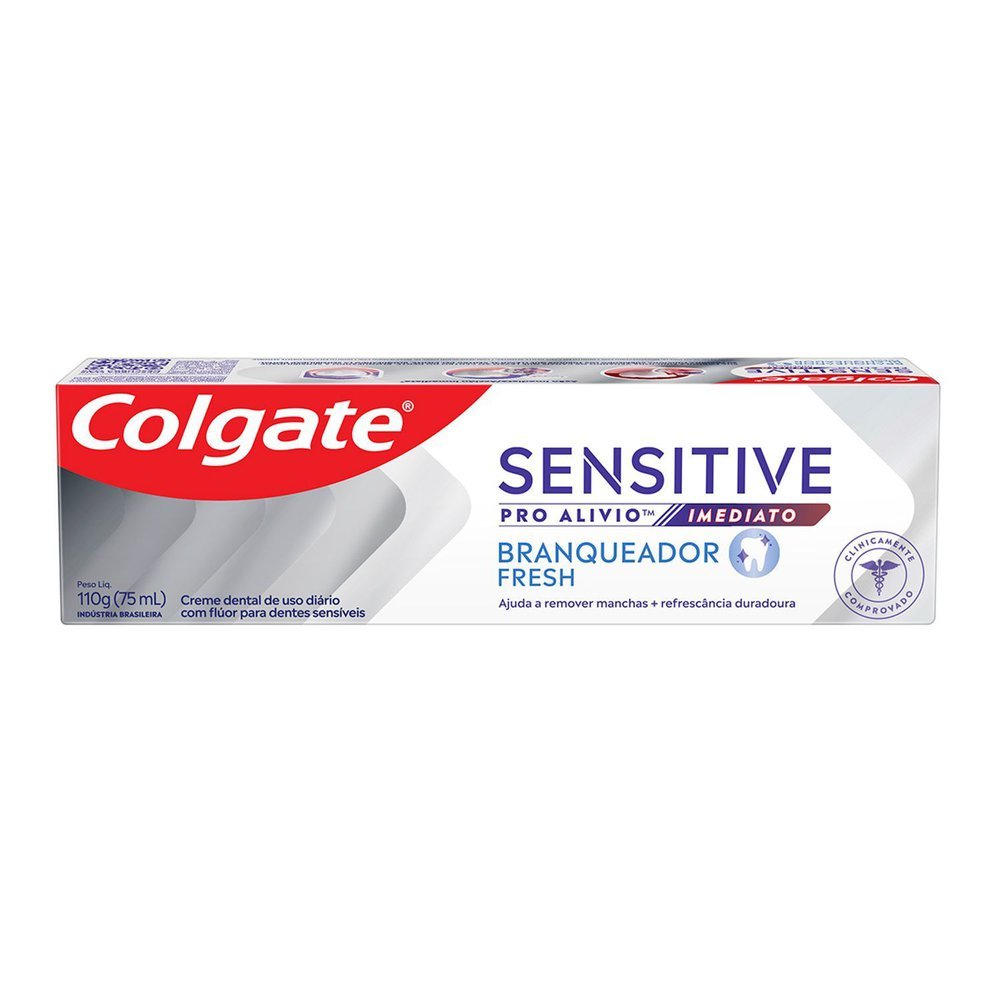 Creme Dental Colgate Sensitive Pro Alívio Imediato Branqueador Fresh 110g em Oferta na Shopee