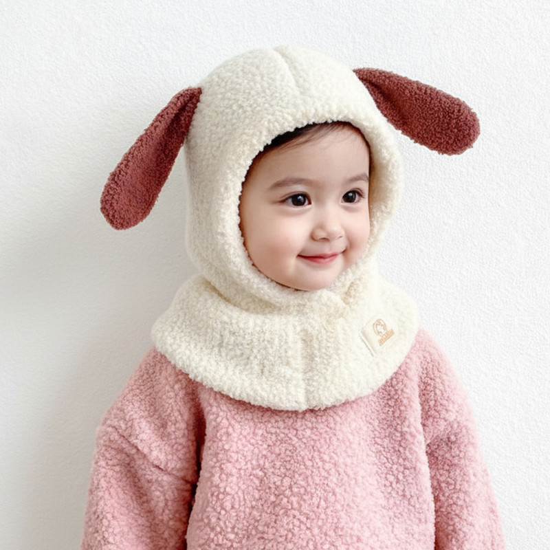 Crianças chapéu cachecol chapéu de uma peça chapéu de pelúcia outono inverno bebê quente chapéu proteção de orelha chapé