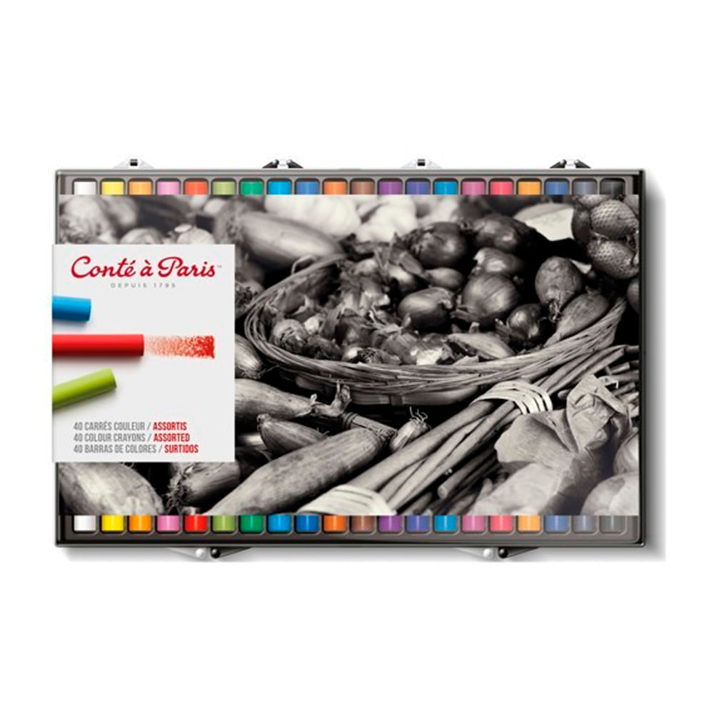 Estojo Giz Pastel Seco com 40 Cores Conte à Paris 50209