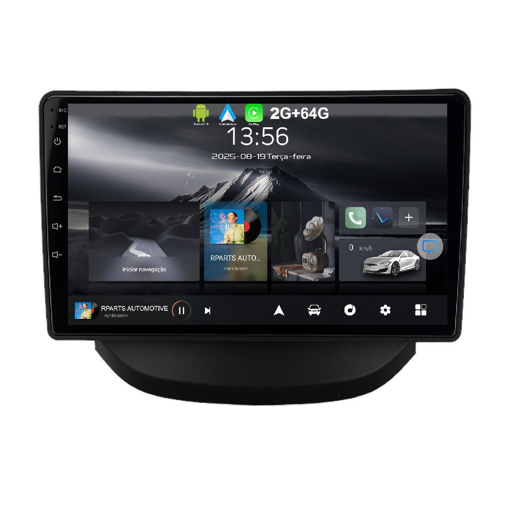 Kit Central Multimidia 9 Polegadas Android Hyundai HB20 2012 a 2019