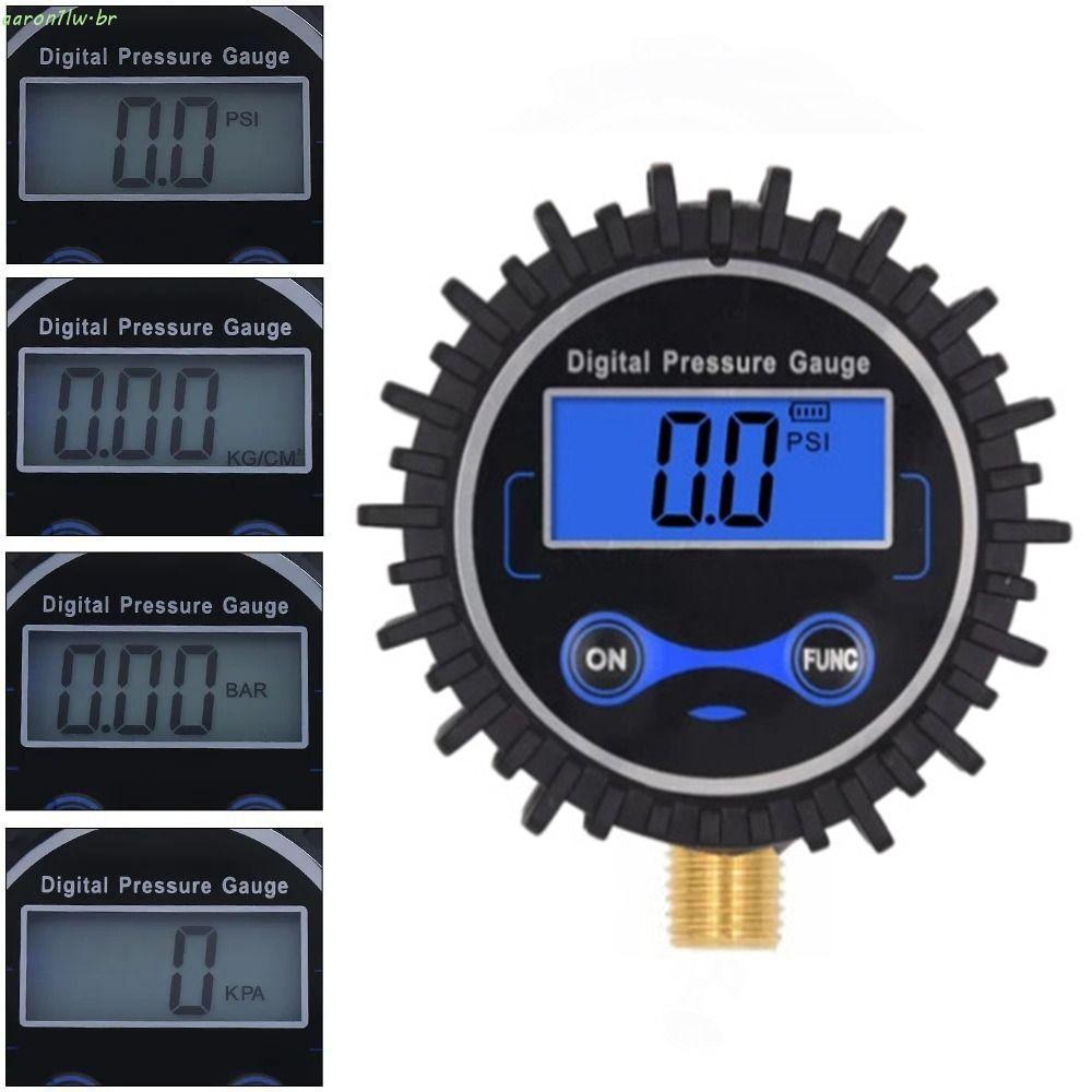 Medidor De Pressão Do Manômetro AARON LCD , Digital Portátil De Pneus De 0-250 Psi , Luz LED