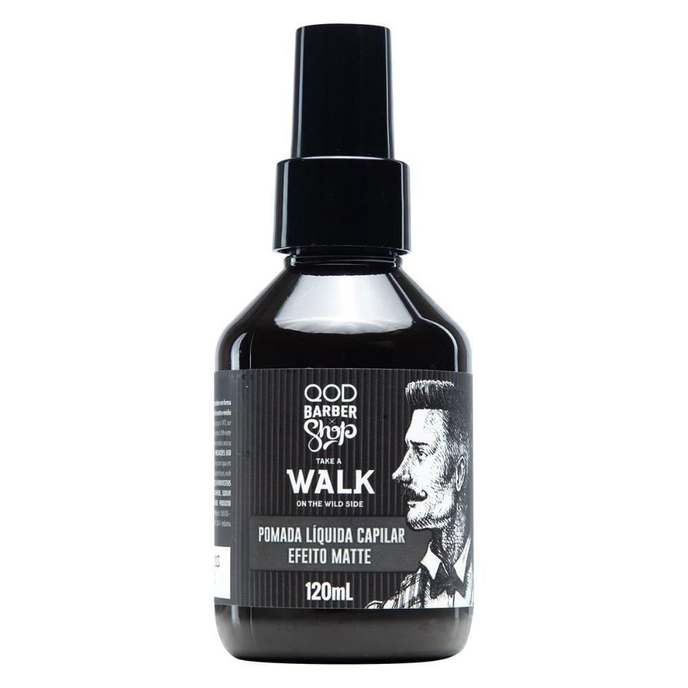 Pomada Capilar Líquida QOD Barber Shop Walk 120ml em Oferta na Shopee