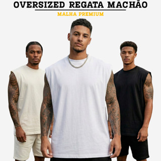 Camiseta Oversized Regata  Machão Masculina Academia Basquete Vintage Dia a Dia em Oferta na Shopee
