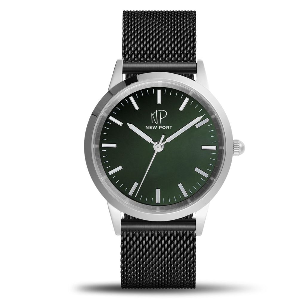 Relógio Casual Masculino Preto Clássico Elegante New Port