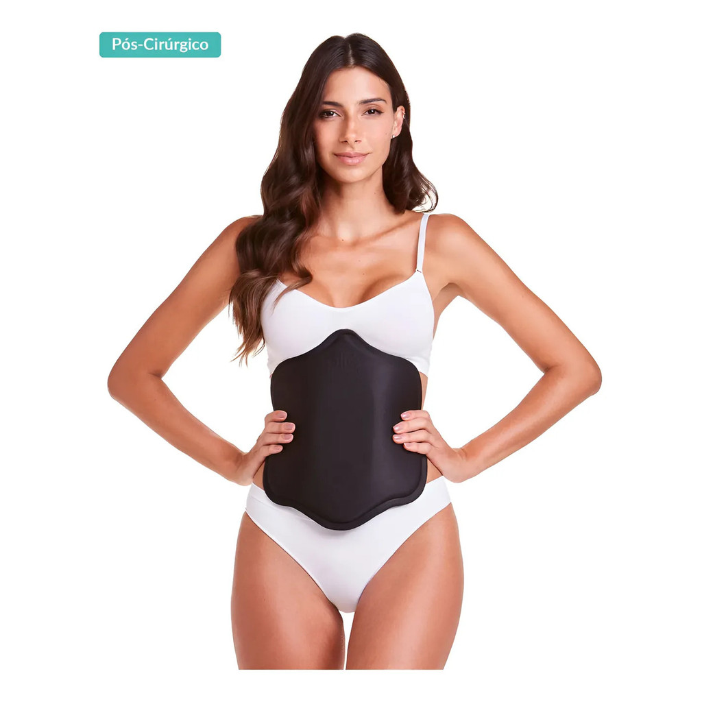 Placa Pós-Cirúrgica Abdominal Semirrígida Compressão Simétrica Alta Modeladora Pós-Operatório