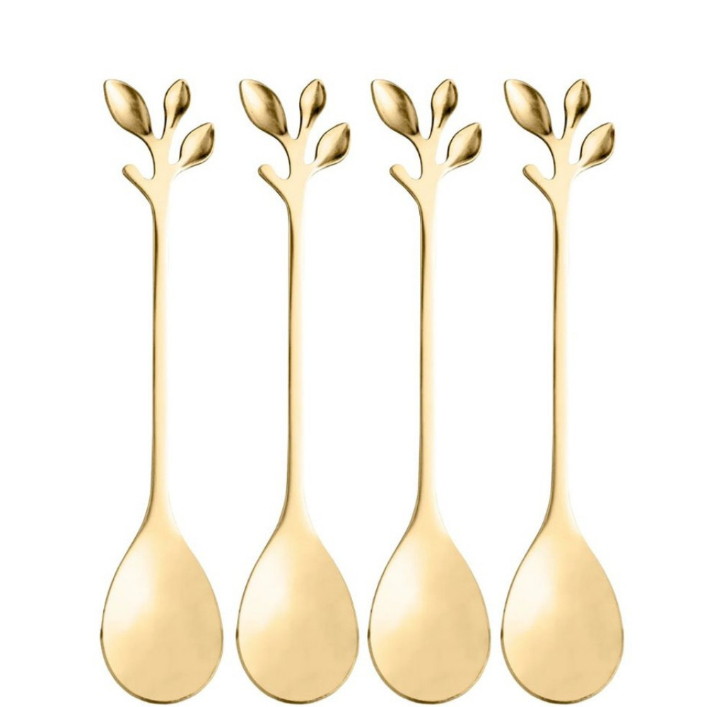 Kit Luxo de Colheres Douradas  Elegância e Sofisticação para Presentear em Qualquer Ocasião Premium