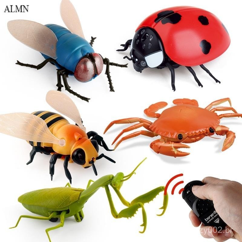 Kit de Brinquedo Voador com Controle Remoto Infravermelho, Inseto, Animal, Joaninha, Traça, para Adultos e Crianças, Bri