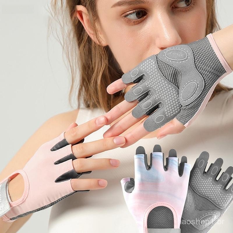 [alasuo] Luvas De Meio Dedo Fitness Para Homens E Mulheres , Espessamento De Palma , Absorção De Choque , Treinamento De