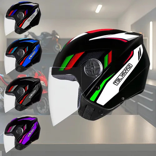 Capacete Moto Aberto Ebf Spark Jet Sting Original Brilhante