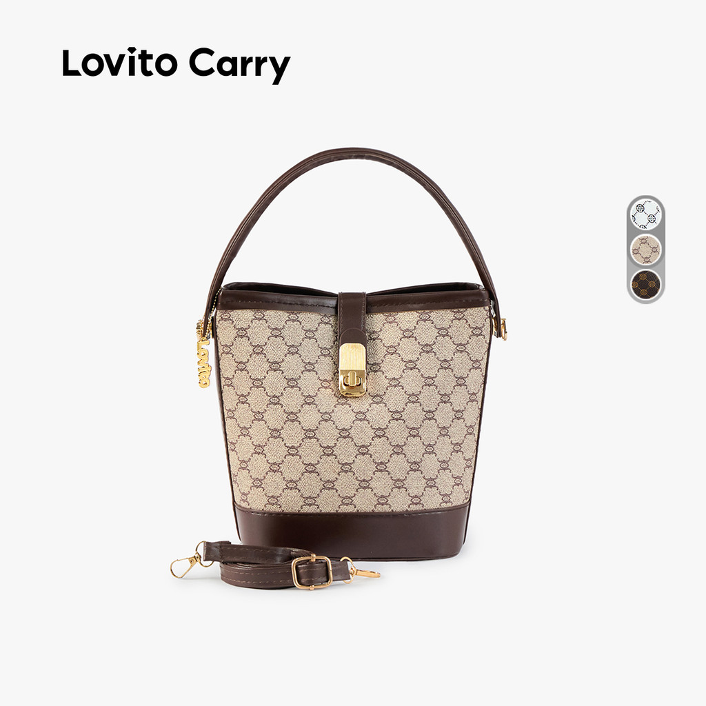 (Lovito Carry) Bolsa De Ombro Pequena Casual Feminina Para Presbiopia LR30E131 em Oferta na Shopee