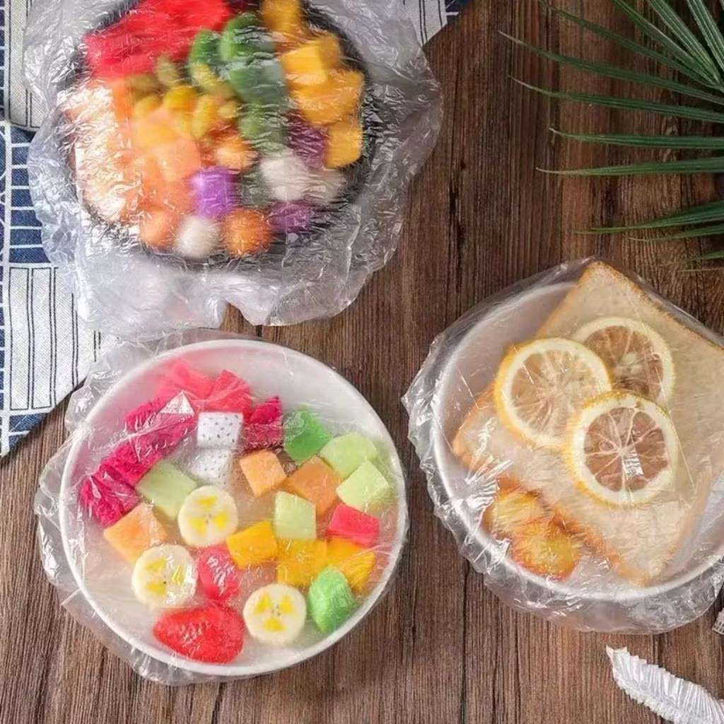 Kit Com 100 Tampas De Plástico descartável para alimentos em Oferta na Shopee