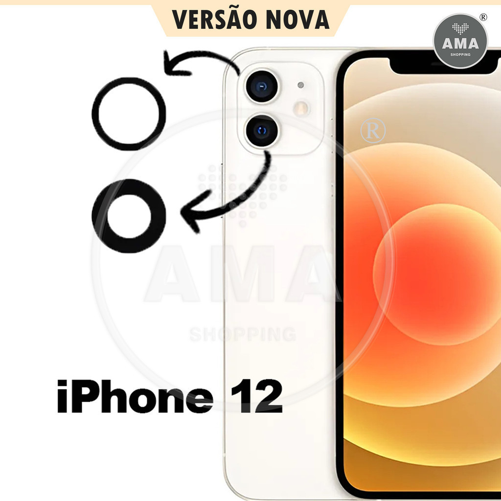 【iPhone 12】Lente de Vidro Câmera Traseira Original Reposição Peça Nova Promoção