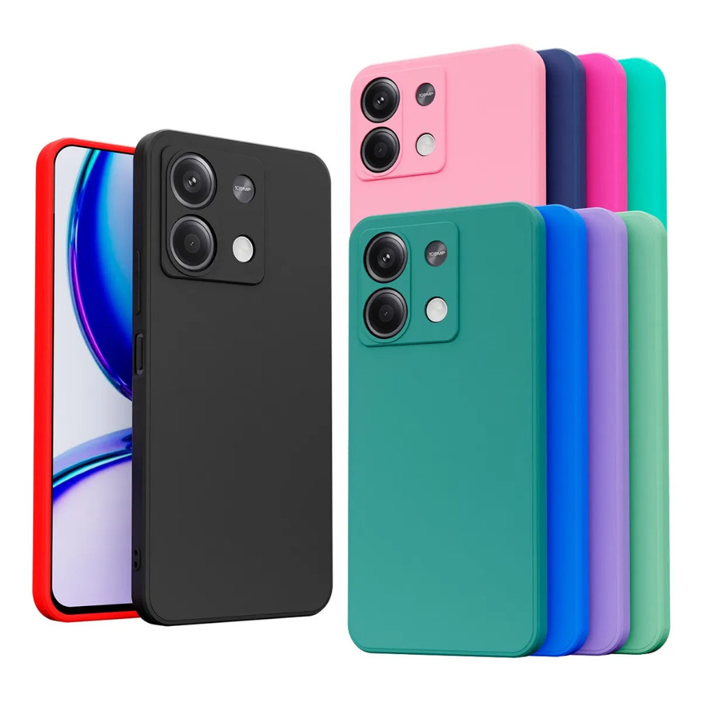 Capa Capinha Aveludada Anti Impacto Colorida + Película 3D Para Xiaomi Poco C85 em Oferta na Shopee