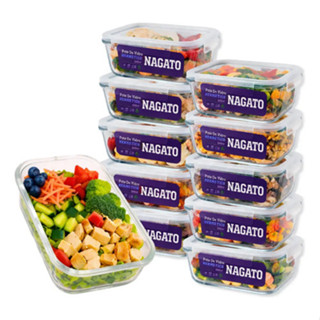 Kit 10 Potes 700ml Hermético Marmita Forno Micro-ondas Geladeira De Vidro Com Tampa Transparente em Oferta na Shopee