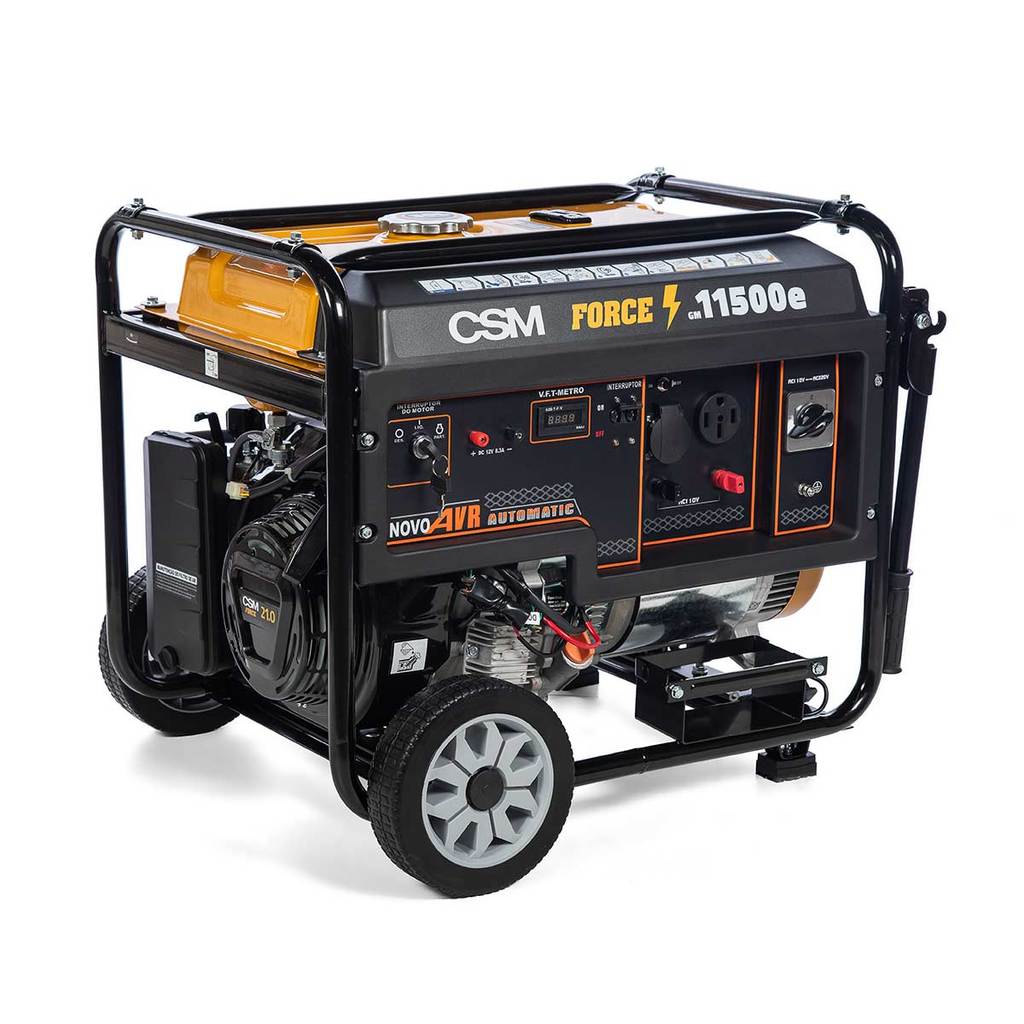 Gerador Portátil à Gasolina 10 KVA 21 HP 110/220V Mono Gm11500E Force Csm
